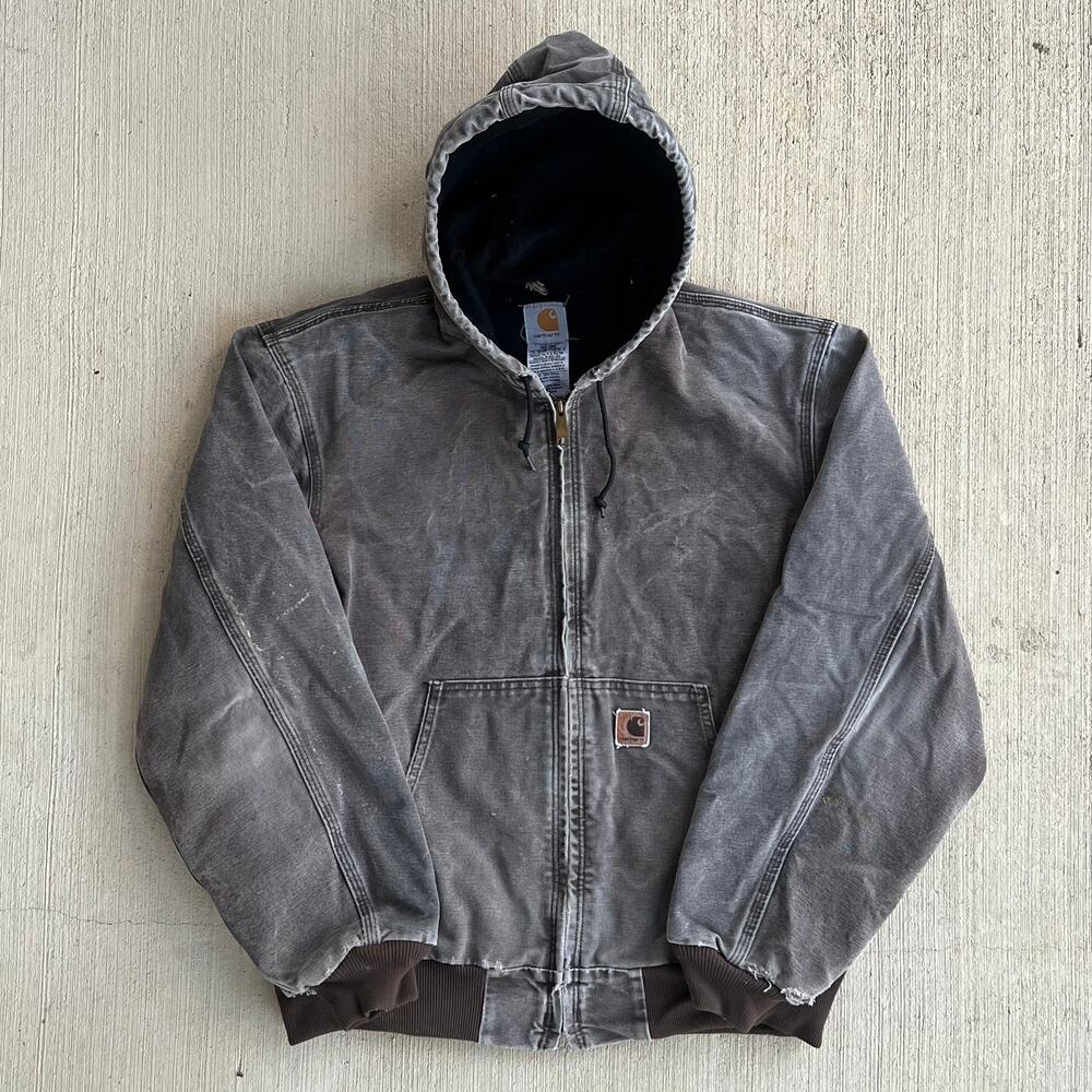 Carhartt J25 CHT brown hooded work wear jacket